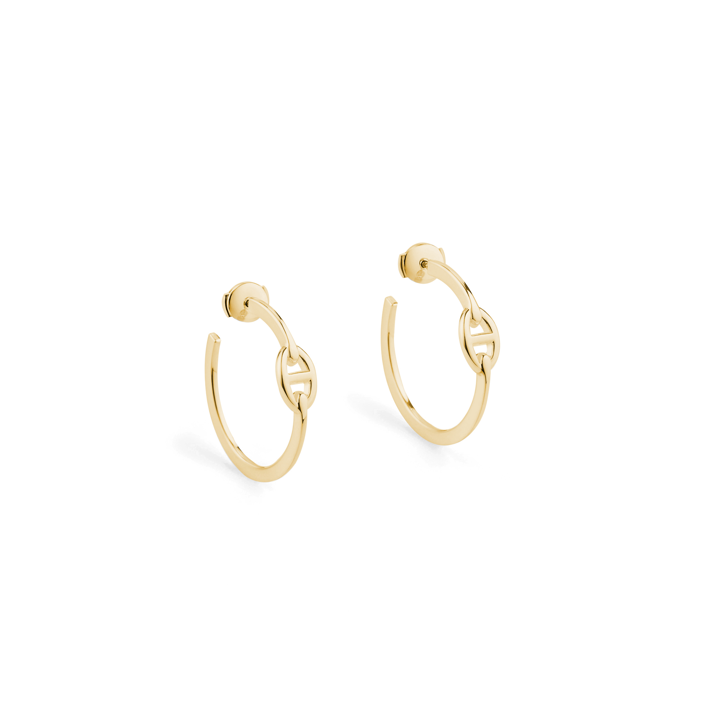 H**mes chaine d''ancre enchainee earrings, small model h109510d00